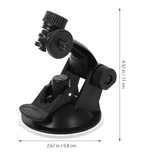 Healeved Adjustable Dash Cam Mount with Long Suction Cup and Universal Adapters for Car Cameras and Phones for Road Trips and Daily Driving — view 2