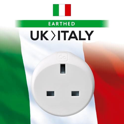 Go Travel UK to Italy Plug Adapter, earthed & compact — view 2