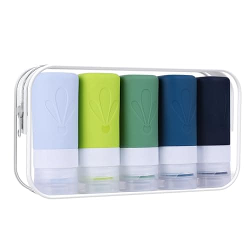 INSFIT Travel Bottles for Toiletries, CAA Approved 60ml Travel Size Containers, BPA Free Leak Proof Squeezable Silicone Tubes for Shampoo Conditioner Lotion Soap with Labels