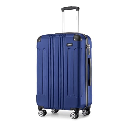 Kono 28 Inch Large Hard Shell Suitcase ABS Lightweight Luggage (Navy)