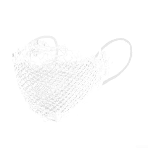Women Lace Face Protector, Ear Hanging Style Breathable Sunscreen Mask, Lightweight Quick Dry Reusable Facial Cover for Shopping Hiking Camping Daily Use(One Size Black) — view 3