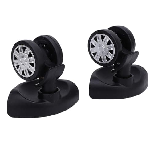 Gucagle 1 Pair Suitcase Wheels Silent and Wear Resisting ABS Universal Replacement Luggage Caster Kit Quiet Rolling Easy Installation for Travel Airport Hotel 2 Pack 8 Screws Included — view 6