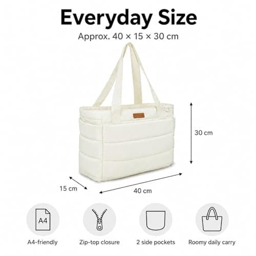 DEFAHN Laptop Tote Bag for Women 15.6 Inch Work Shoulder Bag — view 2