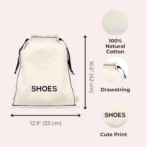 Bag-all Shoe Bags for Travel | Traveling Bag for Shoes | Travel Shoe Bags | Shoe Cover for Traveling | Cream — view 2