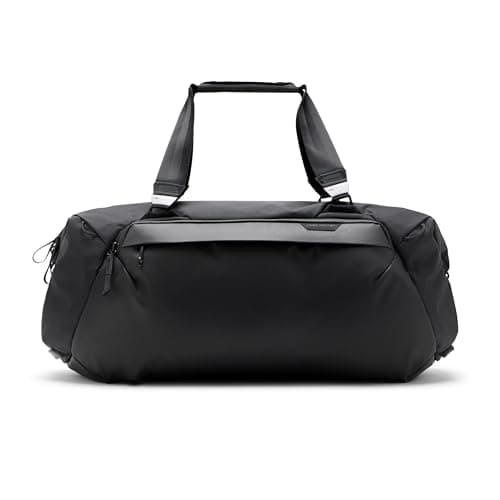 Peak Design Travel Duffel 50L, Black, Extra-Wide Single Zip Access, Weatherproof Shell, 4 External Pockets, Fits Packing Cubes & Camera Cubes, Ideal for Weekend Trips, Versatile Duffel Bag for Travel — view 2