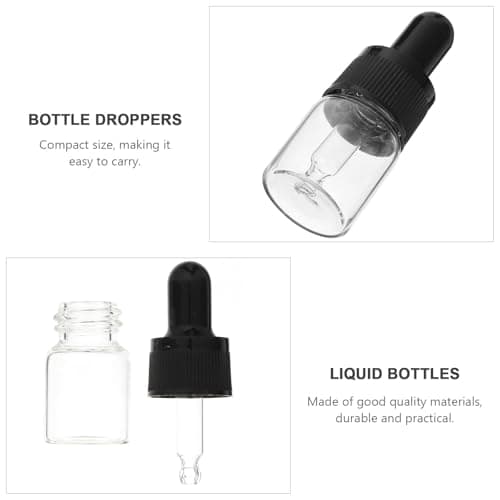 5ml Glass Dropper Bottles 10 Pack Refillable Liquid Containers — view 3