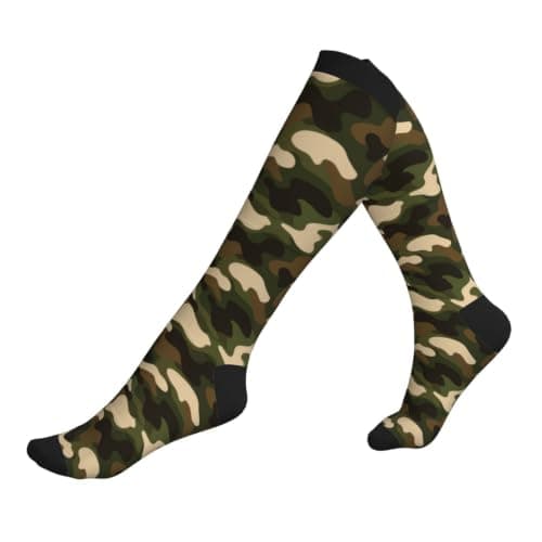 aipoase Compression Socks Knee High Circulation Support Socks For Women Men Athletic Running Hiking Cycling, Camo, One Size — view 4