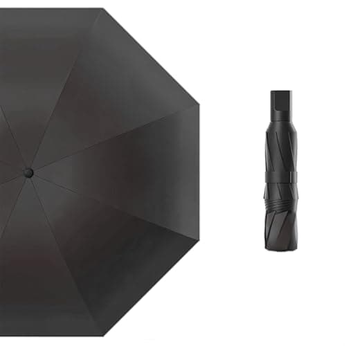 Gadgetking 2 PACK - MINI FOLDING UMBRELLA COMPACT LIGHTWEIGHT TRAVEL POCKET HANDBAG FOLDING FOR MENS LADIES CLEAR TRANSPARENT SEE THROUGH SMALL SIZE FOLDING WOMENS PORTABLE — view 2