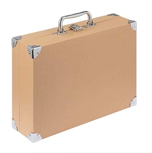 Glorex 6 2027 245 Travel Suitcase Made from Sustainable FSC Certified Cardboard Approx. 35.5 x 25 x 10 cm Papier Mache for Sticking, Painting, Decopatch or Napkin Technique, Natural Brown — view 2