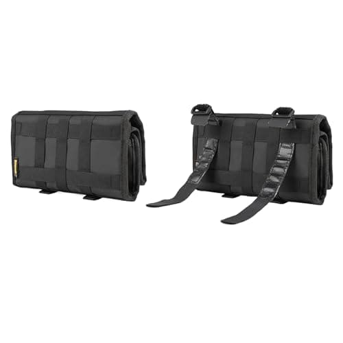 Fabric Motorcycle Tool Bag with Organized Compartments, Foldable Storage Organizer for Road Trips, Portable Tool Roll for Motorcycle Enthusiasts, Compact Travel Gear Accessories for Outdoor Adventures — view 3