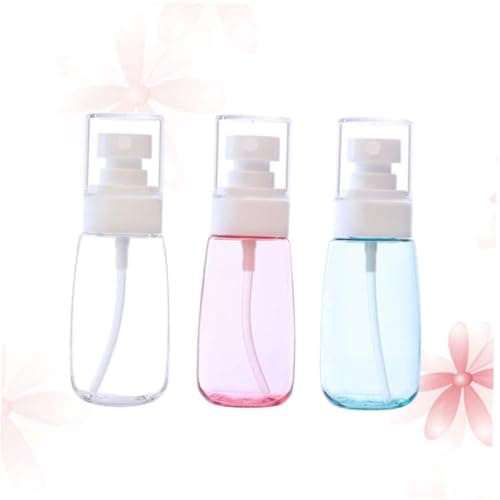 GANAZONO 3Pcs Portable Spray Bottles with Press Pump for Sunscreen Fine Mist Atomizer for Travel and Outdoor Use Refillable Transparent Blue Pink Petg Containers — view 6