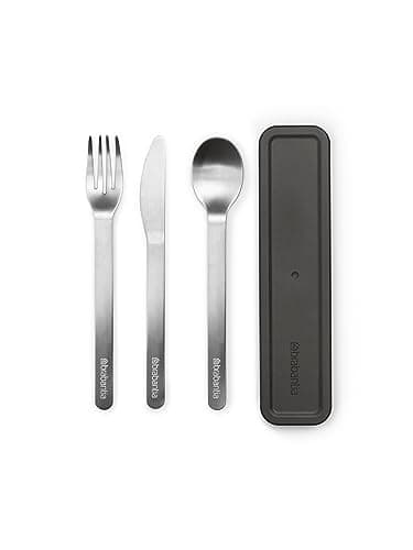 Brabantia Make & Take Cutlery Set with Case, Dark Grey