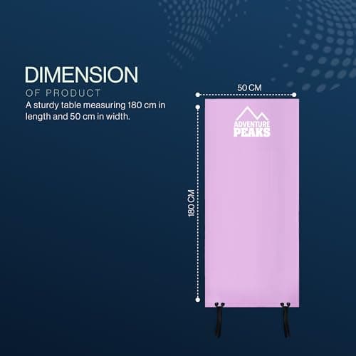 ADVENTURE PEAKS Camping Mat Waterproof EVA Mats Yoga Exercise Mat Extra Thick 0.6 CM Lightweight Foam Camping Mats with Elastic Straps Ideal for Exercise, Camping & Travelling (Pink) — view 3