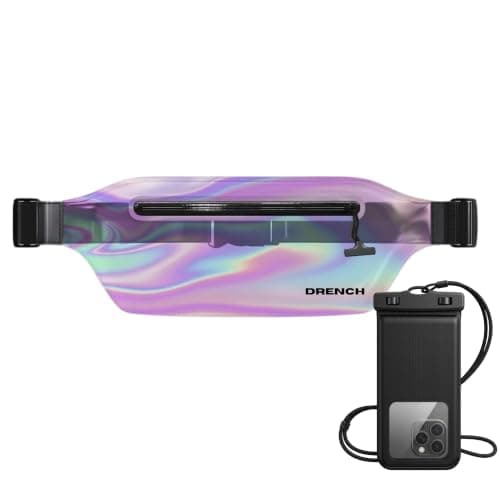 Drench Waterproof Bum Bag Iridescent – Submersible Dry Bag Waist Pouch for Swimming, Snorkeling, Kayaking – Waterproof Phone Case, Underwater Cell Phone Holder, Travel Beach Dry Bag, Waist Pack