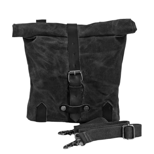 Motorcycle Saddle Bags- 1000g Panniers Side Throw Over Saddle Bags | Waterproof Vintage Oil Waxed Canvas Motorcycle Saddlebags, Motorcycles Tool Bag, Motorcycles Saddlebags for Maintenance Equipment — view 6