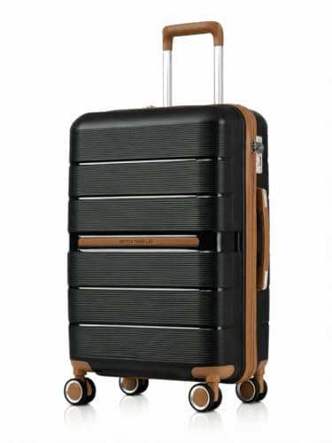 British Traveller Medium Suitcase, Lightweight Hard Shell Luggage