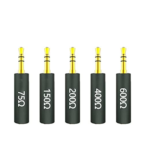 Conductor Earphone Impedance Plug 75 150 200 400 600 ohm Noise Cancelling Adapter Resistance Professional Reduce Noise Filter Plug (75 ohm) — view 5