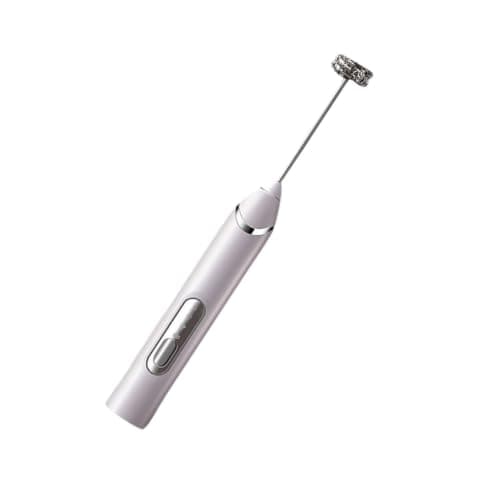 OPPWONG Milk Frother with Rechargeable Battery and Spill Proof (White) — view 3