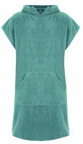 Adore 100% Cotton Hooded Changing Robe Teal L/XL Poncho Towel