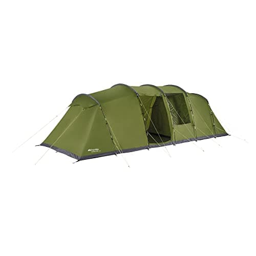 Eurohike Sendero 8XL 8 Man Tent with Large & Spacious Living Area & 2 Separate Bedrooms, 8 Person, Waterproof, Easy to Pitch, Tunnel Design, Ideal for Family Camping Trips & Festivals