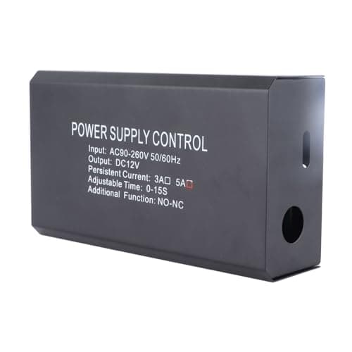 12V 5A Door Access Control Power Supply, Electric Door Lock Power Supply Switch, 90–260V Input Universal AC/DC Adapter for Access Control Systems, ABS Enclosure with Enhanced Heat — view 6