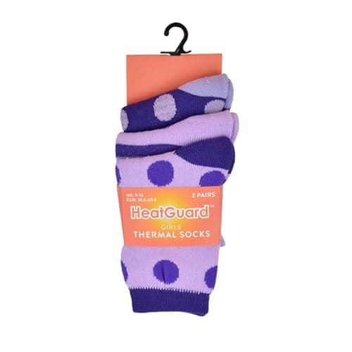 A2Z 4 Kids Boys Girls Thermal Socks Ultimate Winter - Socks AZ358 Purple 3 Pack 3-6 — view 6