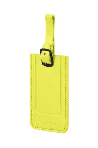 Samsonite TA Revolution - Luggage Tag Set (2 Pieces), Tags for suitcases and Bags, with Adjustable Strap, Address Card, Privacy Flap, Lime Green