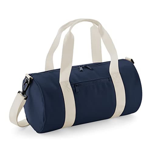 BagBase BG140s Mini Barrel Bag - French Navy/Off White
