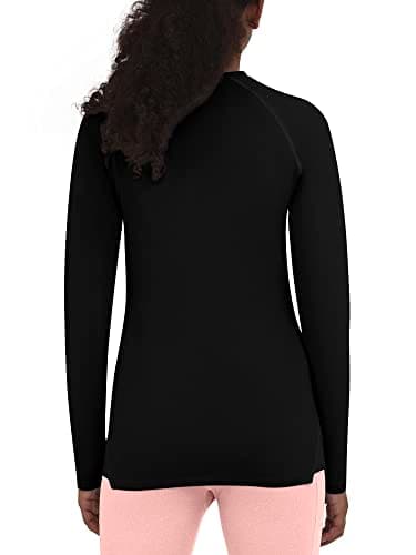 TCA Girls' SuperThermal Long Sleeve Performance Base Layer Running Training Top - Black Rock, 8-10 Years — view 2