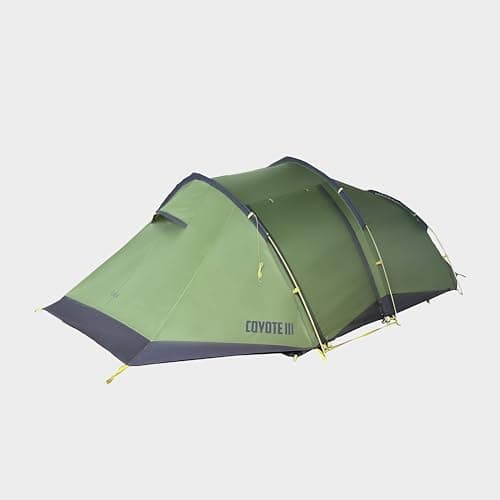 OEX Coyote III 3 Man Technical Tent with Separate Bedroom, 3 Person, Compact Pack Size, Lightweight & Easy to Pitch in 5 Minutes, Ideal for Backpacking, Hiking & Wild Camping, 5000mm HH (Green) — view 5