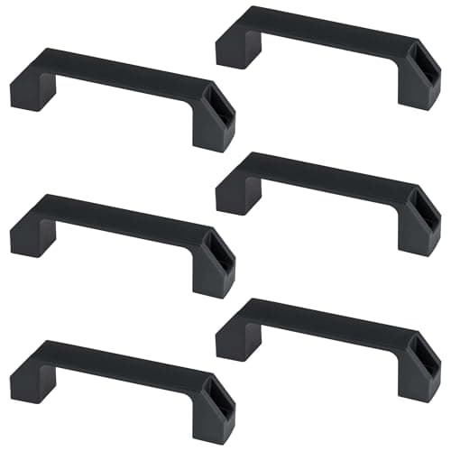 DDHOMIN 6 Pcs Nylon Luggage Pull Handles – Black Rectangular Plastic Handle for Toolbox and Case (150mm)