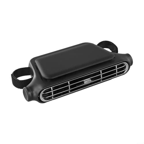 Feeshoppher Car Headrest Cooling Fan with 3 Speeds Adjustable Airflow, Silent Electric Neck Cooler for Vehicle Seat, Portable USB Powered Fan for Road Trip Camping Hiking, Black(Black)