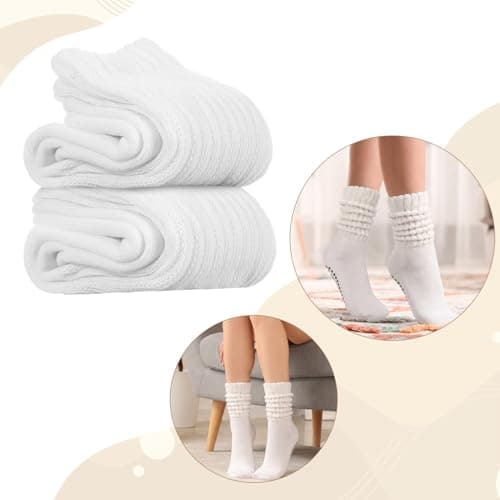 Zuimei 2 Pairs Pilates Grip Socks Women Non Slip Yoga Scrunch Socks — view 5