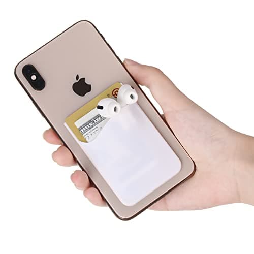 FRIUSATE 6 Pcs Phone Card Holder Adhesive Silicone Phone Wallet — view 5