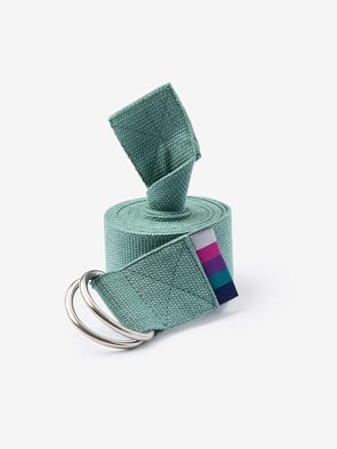 Yogamatters D-Ring Yoga Belt Strap - Organic Cotton, 2m | For Stretching and Improving Flexibility | Yoga Accessories & Equipment (Mineral) — view 2