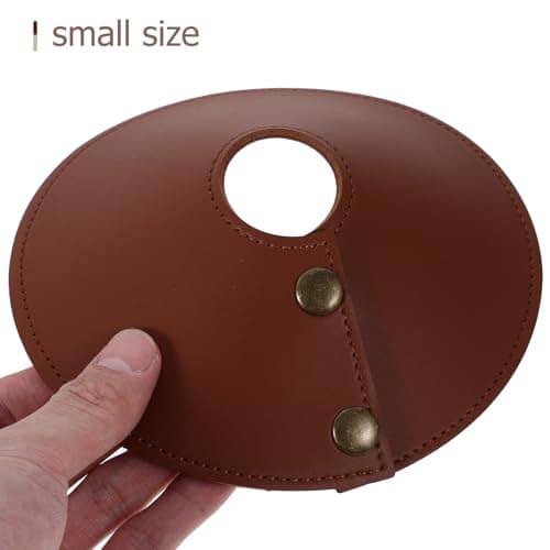 LIGHTAOTAO Portable Pu Lampshade Brown Light Bulb Cover with Easy to Use Design for Outdoor and Indoor Camping, Retro Style Small Lampshade Suitable for Travel and Night Light — view 4