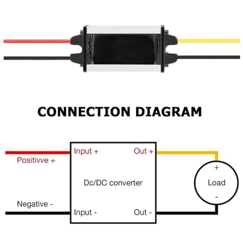 Jadeshay 24V to 12V Converter,Buck Converter Module DC-DC Step Down Power Supply Module Power Converter 24V(15-40V) to 12V Voltage Converter for LED Lights Monitor Camera and Electrical Devices — view 3