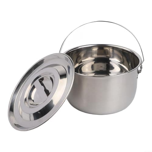 Camping Cookware Stainless Steel Pot with Lid and Handle, Designed for Outdoor and Home Cooking Needs, Available in 1 4, 2 4, 4, and 6 Liter Sizes (2.4L) — view 2