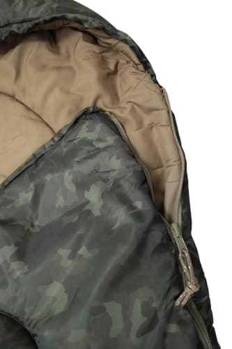 Mountain Warehouse Apex 250 Square Sleeping Bag - Durable, Insulated, Lightweight, Warm & Comfortable Bag wit Carry Bag - For Spring Summer Hiking & Camping Dark Khaki One Size — view 3