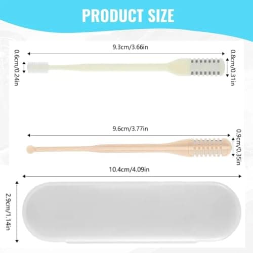 limveso 2-in-1 Nasal Hair Cutter, 2025 Upgrade Portable Manual Double Sided Nose Hair Knife, 360° Nostril Hair Remover Tool, Nasal Hair Cutter for Men Women, Soft Cleaning Brush (Mix 1, 3PCS) — view 2