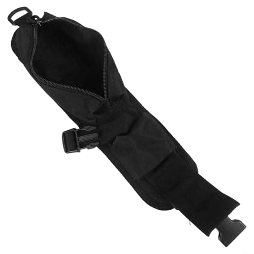 Backpack Strap Pouch,Nylon Shoulder Strap Organizer Bag for Hiking Camping Travel,Expandable Storage for Flashlight Tools Accessories(black)