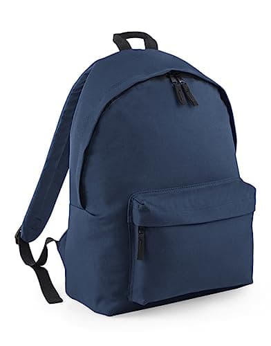 Aremie Plain Backpack Casual Daypack School College Work Travel Leisure Rucksack Bag 18 Litres 31 x 42 x 21cm French Navy Blue