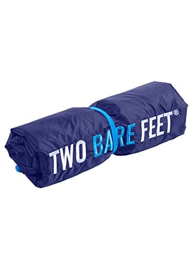 Two Bare Feet Portable Changing Mat for Surfing, Swimming, SUP & Watersports – Waterproof, Soft Sherpa Fleece, Roll-Up Design for Easy Travel & Outdoor Sports (Navy/Blue) — view 5