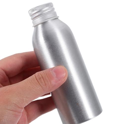 SEWOART 5pcs Aluminium Cosmetic Bottles 100ml Leakproof Refillable Travel Containers for Perfumes and Cosmetic Products with Sleek Aluminium Finish, for Daily Outings and Gifting — view 4