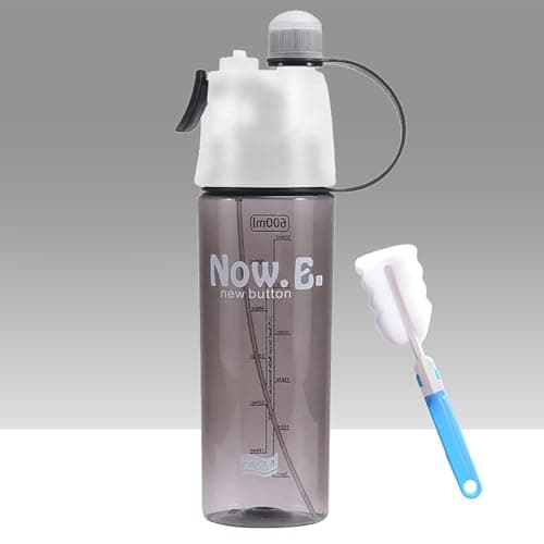 Spray Water Bottle,Drinking And Misting Water Bottle - Unique Mist Lock Design,Portable Leak-Proof Spray Cup For Cycling Fitness Camping Hiking Outdoors Sports For Hydration (Black) — view 2