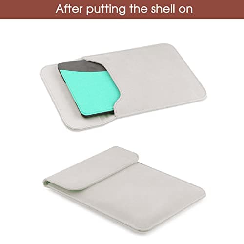 HoYiXi Sleeve Case for 6",6.8",7 Inch Kindle Paperwhite/Colorsoft/Signature Edition 2024-2012 Sleeve Bag Pouch Cover Case for 6 Inch - 6.8 Inch Kobo/Tolino/Pocketbook ebook Reader - Beige — view 5