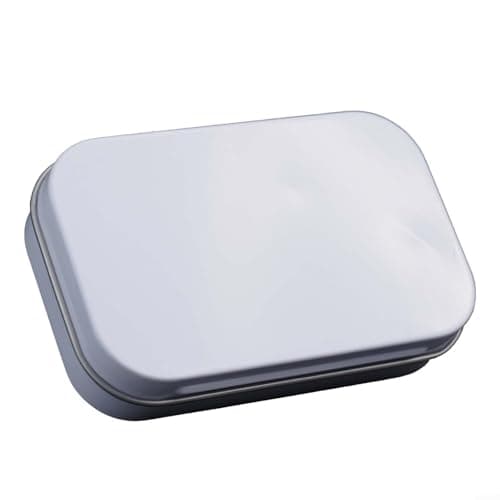 White Metal For Tin Box Rectangular For Mini Storage Container