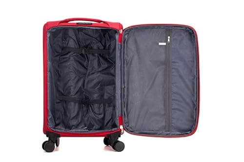 ATX Luggage 55x36x20cm Cabin Carry on Flight Bag Approved Hand Luggage Case Hold Suitcase Fits Ryanair Priority EasyJet FlexiPlus 56x45x25 Jet2 Wizzair & More (Red, 45 Liter) — view 4