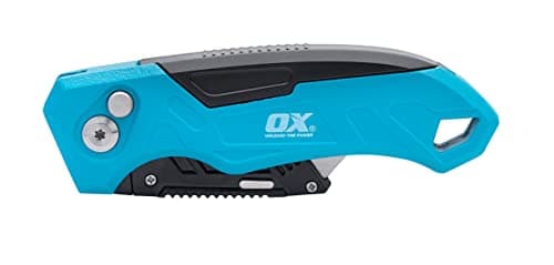 OX Tools P224301 Pro Heavy Duty Fixed Blade Folding Knife, Blue/Black (Pack of 2) — view 4