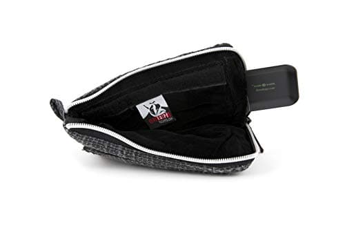 Dime Bags All-in-One Padded Pouch with Accessory Tray & Smell/Spill Proof Pocket, Protective Case for Glass Storage & Travel, Black, 7 Inch (Pack of 1) — view 4